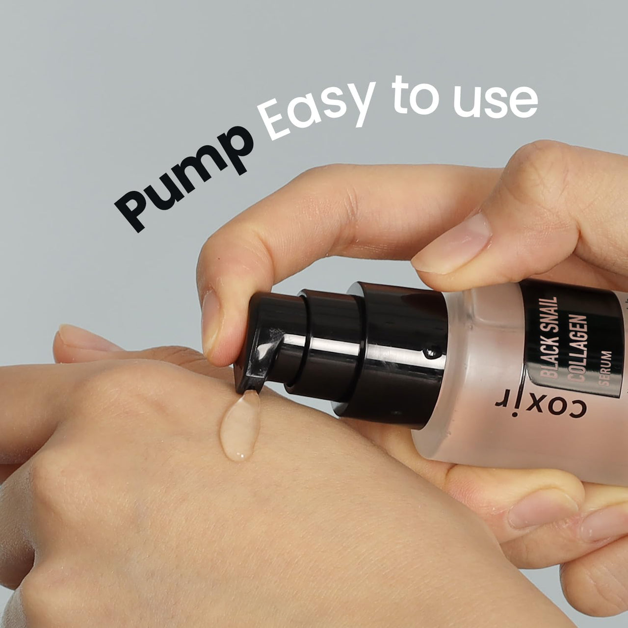 coxir BLACK SNAIL COLLAGEN SERUM l Black-3-Complex: Black Rice, Bean, Sesame, Snail Mucin, Collagen, Peptide l Firming&Lifting l Korean Skin Care l Cruelty-Free, No Pareben [50ml/1.69 fl.oz]