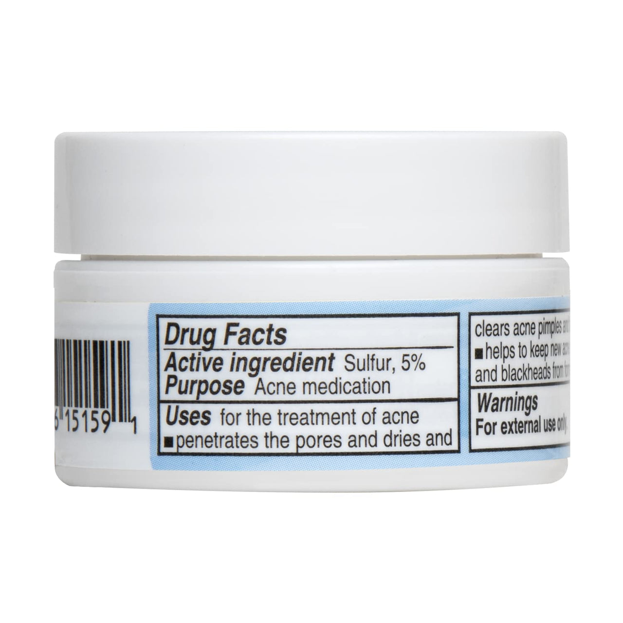 De La Cruz 10% Sulfur Ointment Cystic Acne Spot Treatment for Face & Body Skin Care Face Mask & Blackhead Remover, treatment for Hormonal Acne 0.21OZ