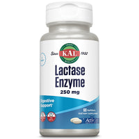 Thumbnail for KAL Lactase Enzyme 250 mg, Healthy Digestion Support for Lactose Intolerance, Liquid-Filled ActivGels Made Without Soy, 250 FCC Units, 30 Servings, 60 SoftGels
