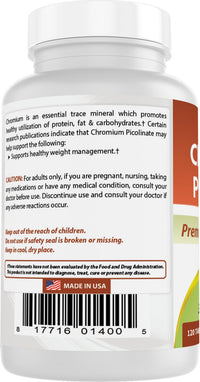 Thumbnail for Best Naturals Chromium Picolinate 1000 mcg 120 Tablets