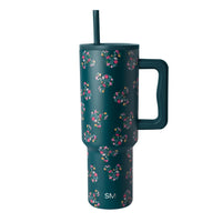 Thumbnail for Simple Modern Disney 40 oz Tumbler with Handle and Straw Lid | Insulated Reusable Stainless Steel Water Bottle Travel Mug | Gifts for Women Her | Trek Collection | 40oz | Mickey Mouse Floral Riptide