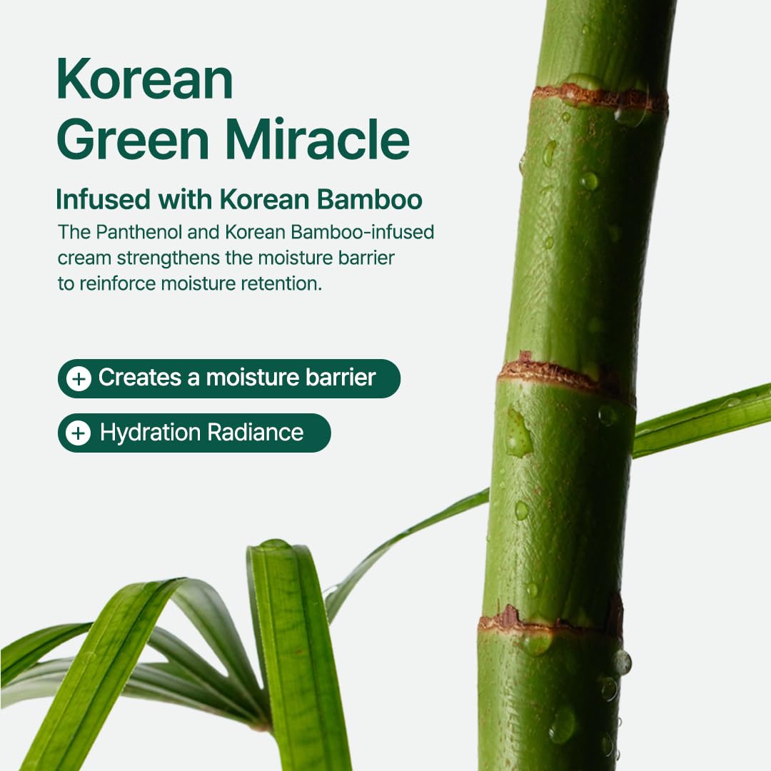 PURITO Mighty Bamboo Panthenol Cream, Glow Cream, Skin Barrier Repair, for All Skin Types, Daily Face Moisturizer, Glass skin, Vegan, Korean Skin Care 3.38fl.oz / 100ml