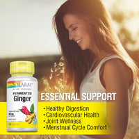 Thumbnail for SOLARAY Fermented Ginger Root 400mg | 100 VegCaps