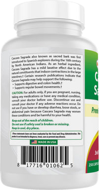 Thumbnail for Best Naturals Cascara Sagrada 450 mg 250 Capsules