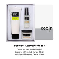 Thumbnail for coxir INTENSIVE EGF PEPTIDE GIFT SET / Birthday Gift /Foam Cleanser+Serum+Cream/EGF, Peptide, Niacinamide, Collagen l Lightweight, quick absorbing, Lifting, Firming l Korean Skincare