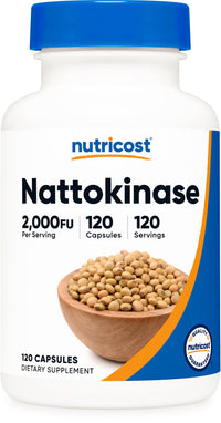 Thumbnail for Nutricost Nattokinase 2,000FU, 120 Capsules - Gluten Free, Non-GMO, Vegetarian Friendly