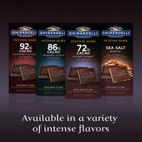 Thumbnail for GHIRARDELLI INTENSE DARK 92% Cacao Chocolate Bars, 3.17 oz Bar (Pack of 12) – Premium Extra Dark Chocolate for Gifting & Sharing