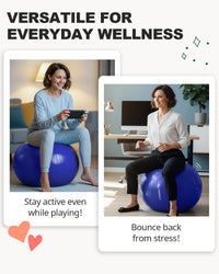 Thumbnail for Trideer Yoga Ball for Exercise, Pregnancy & Birthing, 5 Sizes Exercise Ball for Physical Therapy, Stability, Fitness, Quick Pump Included