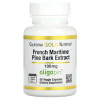 Thumbnail for California Gold Nutrition French Maritime Pine Bark Extract, Oligopin, 100 mg, 60 Veggie Capsules