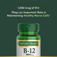 Thumbnail for Vitamin B12 by Nature's Bounty, Vitamin Supplement, Supports Energy Metabolism and Nervous System Health, 1000mcg, 100 Tablets