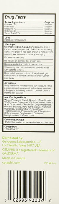 Thumbnail for Cetaphil Daily Facial Moisturizer with Sunscreen, SPF 50+, 1.7 Fluid Ounce