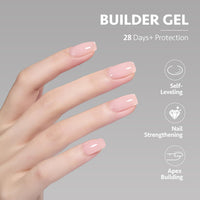 Thumbnail for GAOY Builder Gel for Nails, 16ml Nail Strengthener in a Bottle, Nail Extension Hard Gel, Soak Off Long Lasting UV Light Cure, 1726 Baby Pink, Base Coat Top Coat Needed