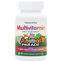 Thumbnail for NaturesPlus Animal Parade Children's Chewable Multivitamin - 90 Animal-Shaped Tablets - Natural Assorted Flavors - Vegetarian, Gluten Free - 45 Servings