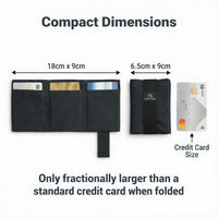 Thumbnail for LIGHT FOLD Ultra Slim Tri-Fold Wallet with RFID Blocking, Lightweight Minimalist Men’s Wallet with Elastic Band, Waterproof Durable Nylon Fabric, Slim Front Pocket Card Holder Fits 12 Cards & Cash