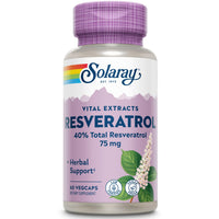 Thumbnail for SOLARAY Guaranteed Potency Resveratrol, Veg Cap (Btl-Plastic) 75mg | 60ct