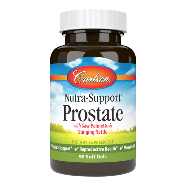 Carlson - Nutra-Support Prostate, with Saw Palmetto & Stinging Nettle, Prostate Support, Reproductive Health & Men's Health, 90 Softgels
