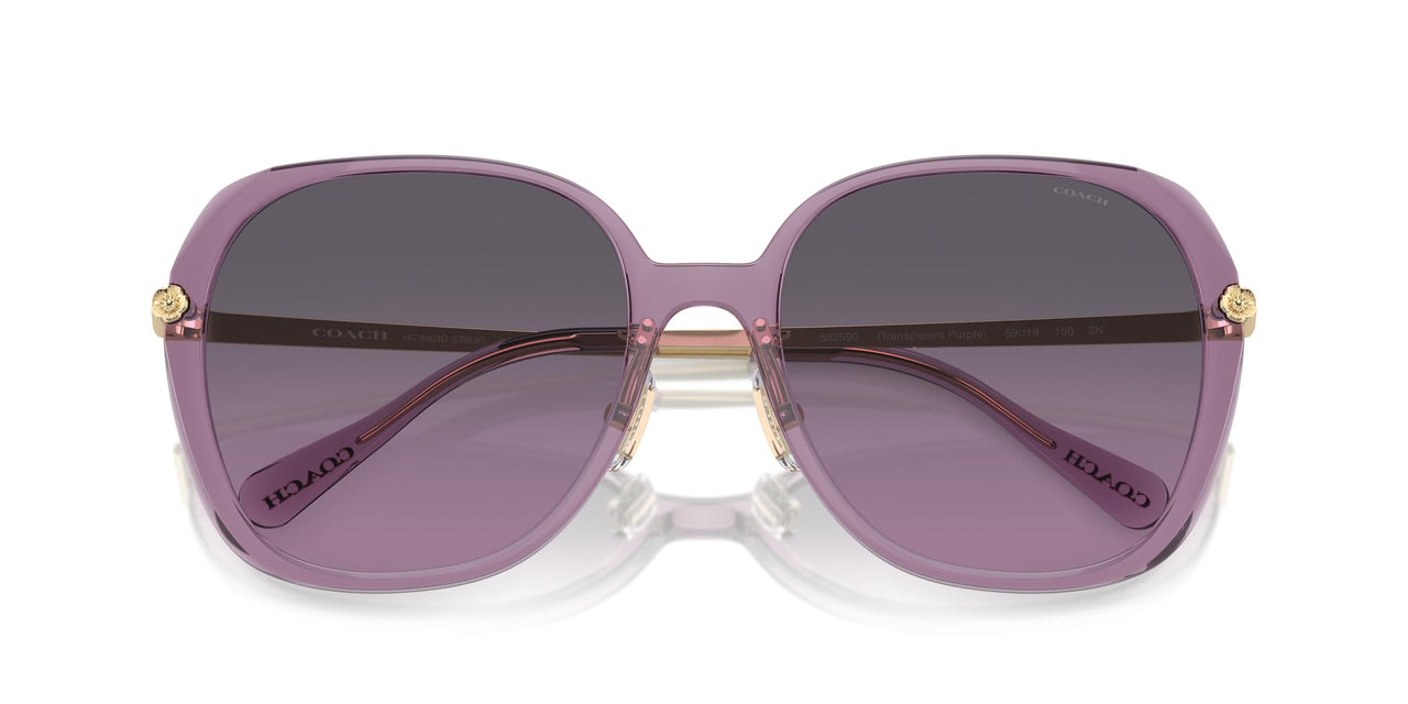 COACH Sunglasses HC 8403 D 582590 Cr636 Transparent Purple Grey