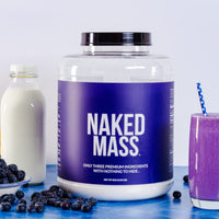 Thumbnail for NAKED Chocolate Mass Gainer - All Natural Weight Gainer Protein Powder - 8lb Bulk, GMO Free, Gluten Free & Soy Free. No Artificial Ingredients - 1,360 Calories