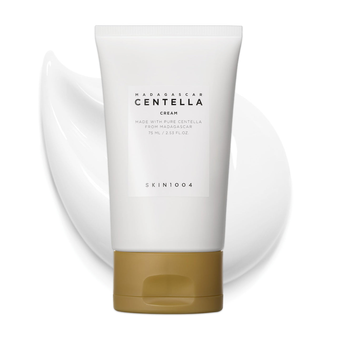 SKIN1004 Madagascar Centella Cream, 2.54 fl.oz, 75ml, Korean Face Moisturiser with Centella Asiatica, Face Cream with Panthenol & Shea Butter, Face Moisturizer for soothing, Daily Korean Skincare