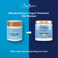 Thumbnail for Shea Moisture Hair Mask 2-Pack, Manuka Honey & Yogurt Hydrate & Repair Protein Power Treatment, Deep Conditioner for Dry, Damaged Hair, 8 Oz Ea