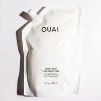 Thumbnail for OUAI Fine Hair Conditioner Refill - Volumizing Conditioner Made with Keratin, Biotin and Chia Seed Oil - Adds Softness, Bounce and Volume - Free from Parabens, Sulfates, and Phthalates (32 Oz)