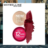Thumbnail for Maybelline Color Sensational Lipstick, Lip Makeup, Matte Finish, Hydrating Lipstick, Nude, Pink, Red, Plum Lip Color, Divine Wine, 1 Count