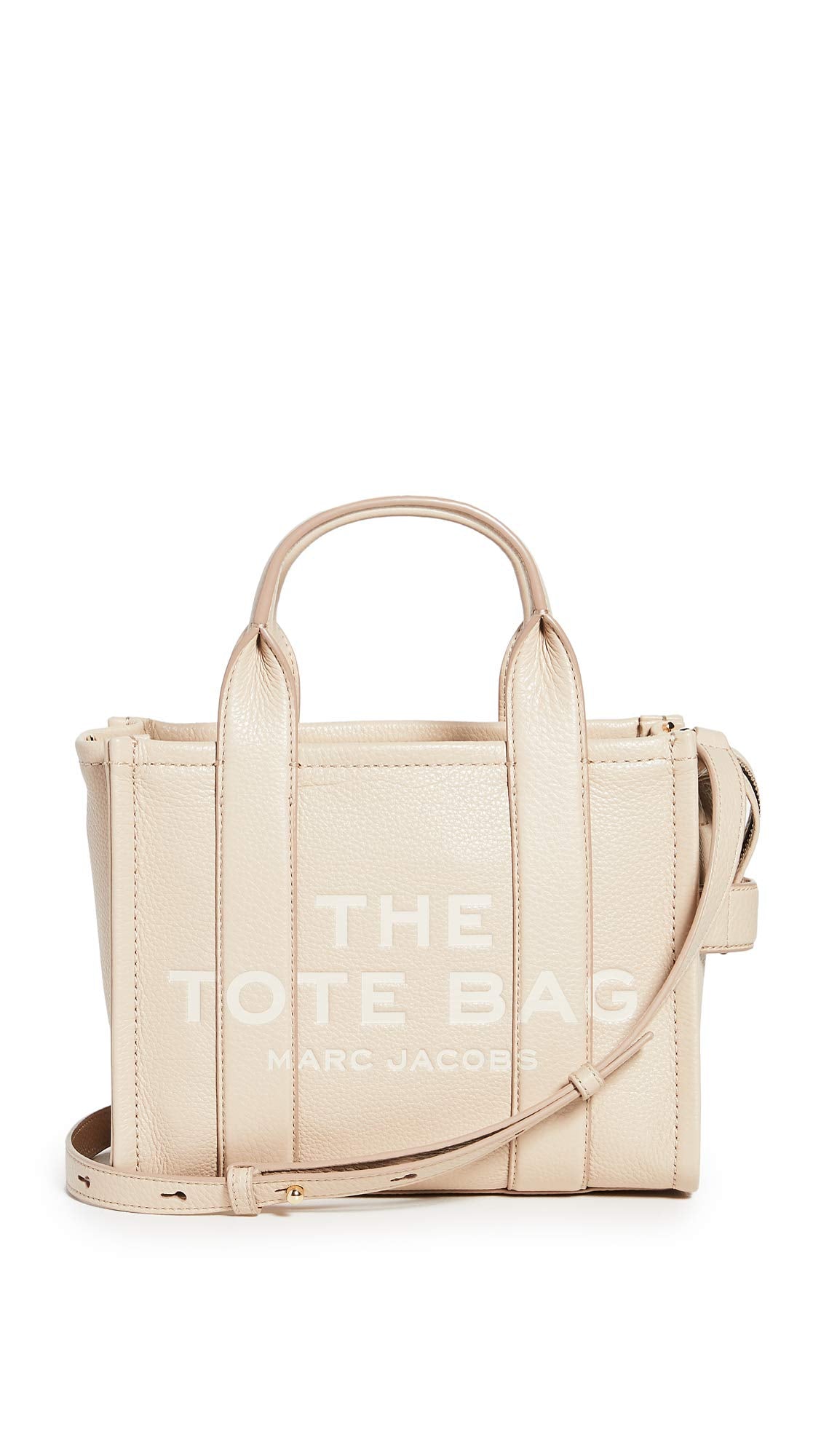 Marc Jacobs Women's The Leather Small Tote Bag, Twine, Tan, One Size