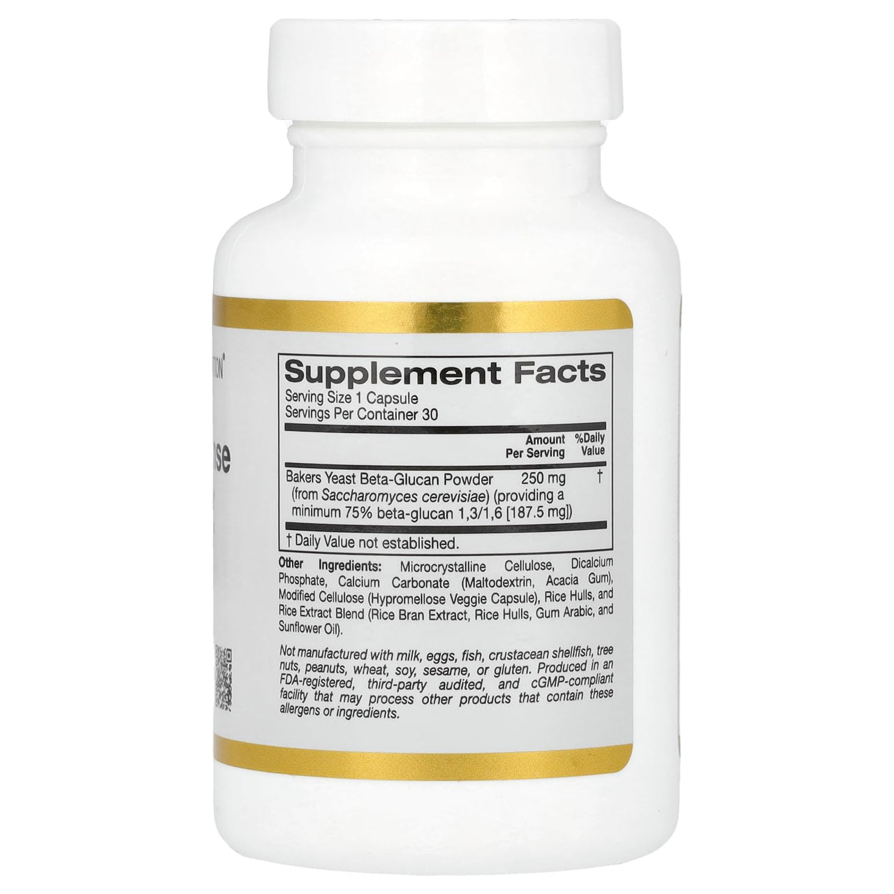 California Gold Nutrition Immune Defense with Wellmune®, Beta-Glucan, 250 mg, 30 Veggie Capsules
