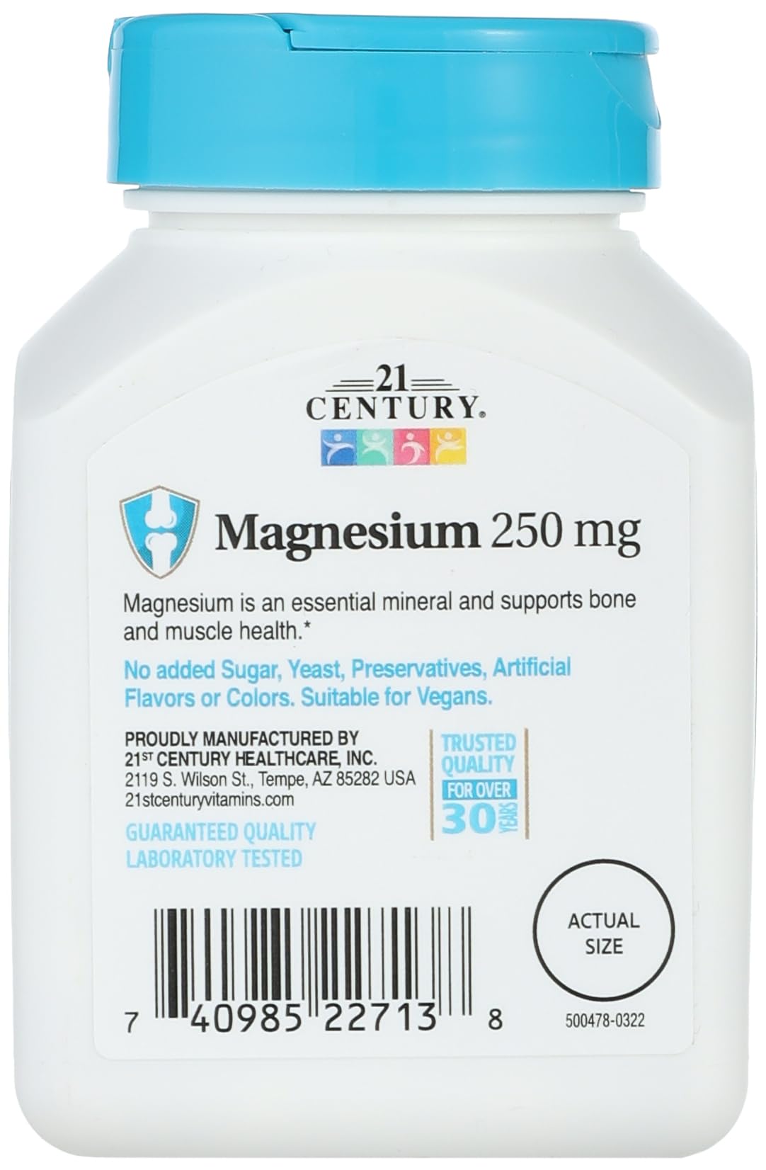 21st Century Magnesium, 250 mg, 110 Tablets