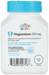 Thumbnail for 21st Century Magnesium, 250 mg, 110 Tablets