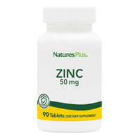 Thumbnail for NaturesPlus Zinc - 50 mg, 90 Tablets - Supports Immune Health & Overall Well-Being - High-Potency Amino Acid Chelate Form - Gluten Free, Vegetarian - 90 Servings