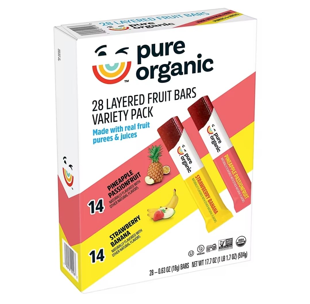 Pure Organic Fruit Layered Bars 28 count