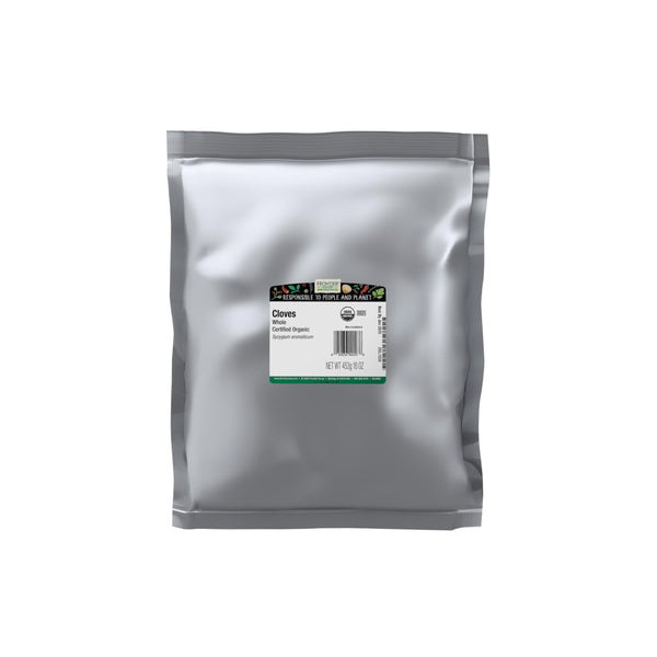 Frontier Co-op Organic Cloves, Whole, 1-Pound Bulk, Organic Whole Cloves, Kosher, Pungent Warm Aroma, Bittersweet & Spicy