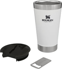 Thumbnail for STANLEY Stay-Chill Beer Pint 16 oz | Wide Mouth Lid | Built-In Bottle Opener | Beer Tumbler Cup | Insulated Stainless Steel Pint Glass | BPA-Free | Polar
