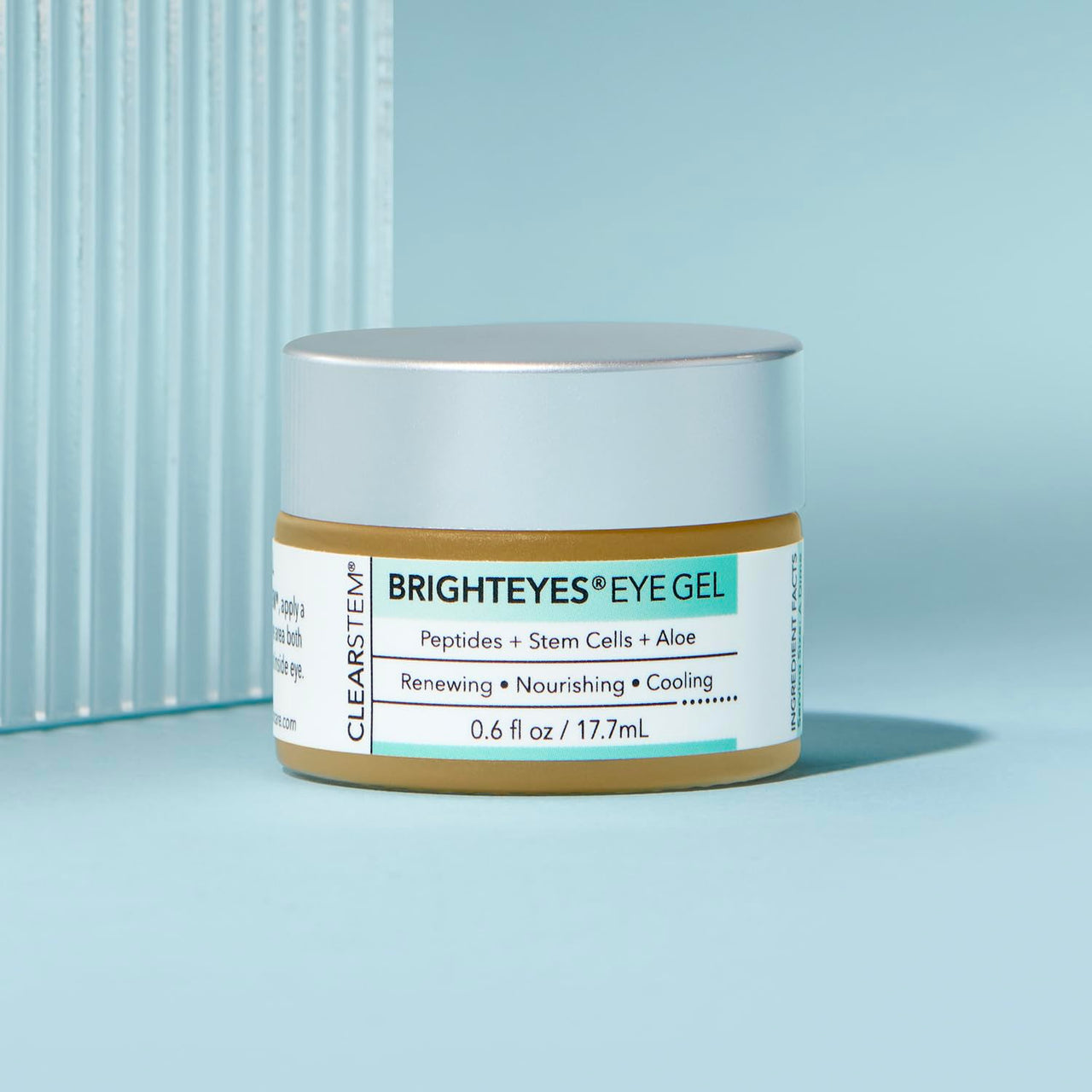 CLEARSTEM - BRIGHTEYES - Nourishing Anti-Aging Eye Gel - For Puffy Eyes, Crow's Feet, & Dark Circles - Made with Collagen, Stem Cells, Peptides & Aloe Vera - Vegan - Gluten Free - Men & Women - 0.6 oz