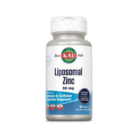 Thumbnail for KAL Liposomal Zinc 30mg, Cellular Function and Immune Support Supplement, Enhanced Absorption Zinc Supplements, Vegan, Gluten Free, Soy Free, 30 Servings, 30 VegCaps