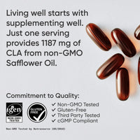 Thumbnail for Sports Research CLA - 1250mg with Active Conjugated Linoleic Acid for Men and Women | Non-GMO, Soy & Gluten Free - 95% (180 Softgels)…