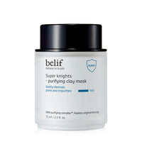 Thumbnail for belif Super Knights Purifying Clay Mask, Hyaluronic Acid & Glycerin, Hydrating Wash Off Clay Face Mask, Pore Cleansing & Care, Targets Dryness, Oiliness & Uneven Texture, Korean Skin Care