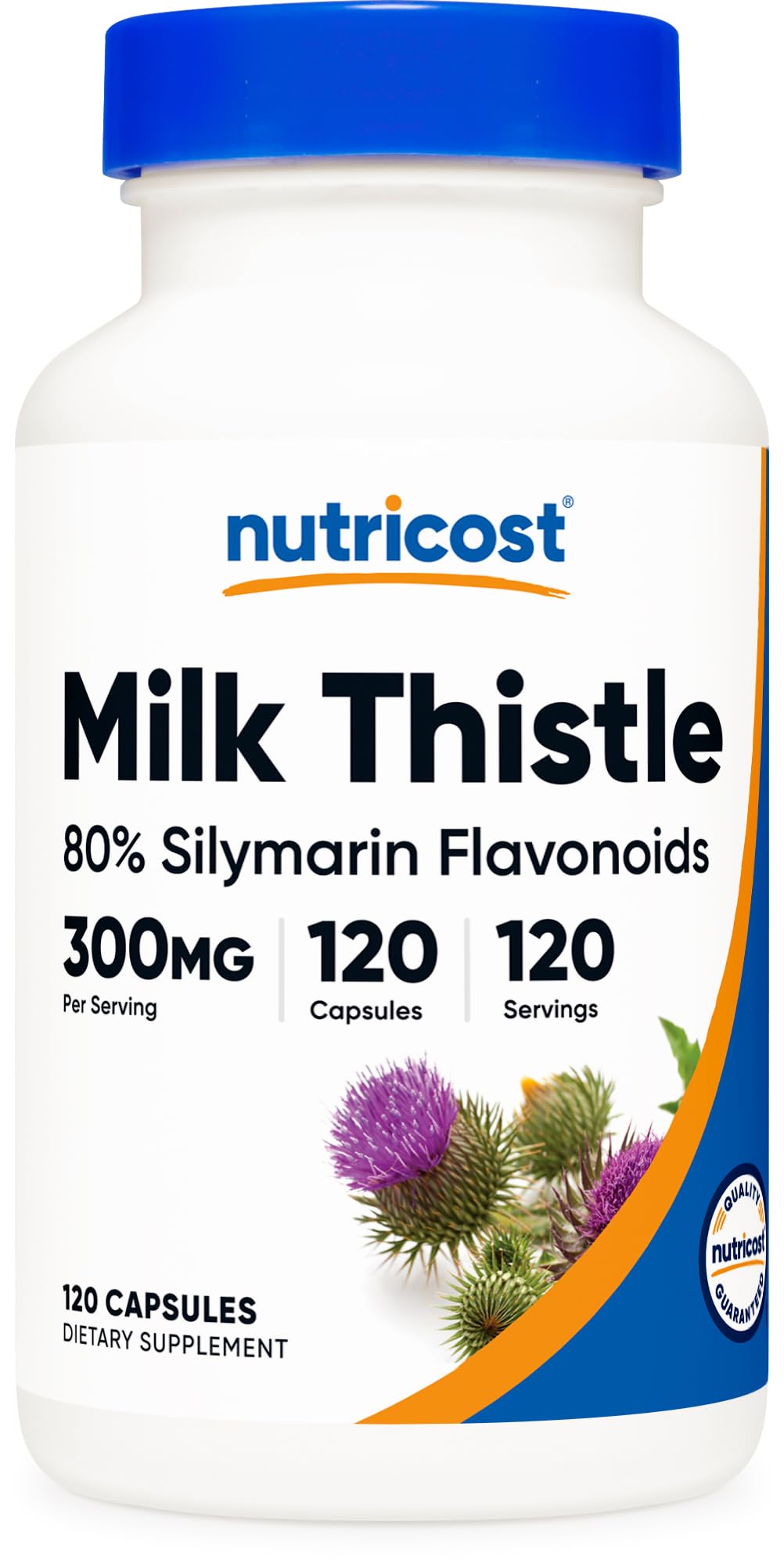 Nutricost Milk Thistle Capsules 300mg, 120 Capsules (80% Silymarin) - Gluten-Free & Non-GMO