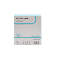 Thumbnail for DermaRite's BorderedFoam - Waterproof Bordered Foam Island Dressing for Advanced Wound Care, Highly Absorbent - 4 in. x 4 in., 1 Count, 10 Packs, 10 Total