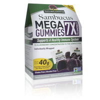Thumbnail for Nature's Answer Sambucus Mega Gummies | 7x More Elderberry Concentration | Alcohol-Free, Gluten-Free, Gelatin-Free, Vegan, Non-GMO & No Preservatives | 30ct Gummies