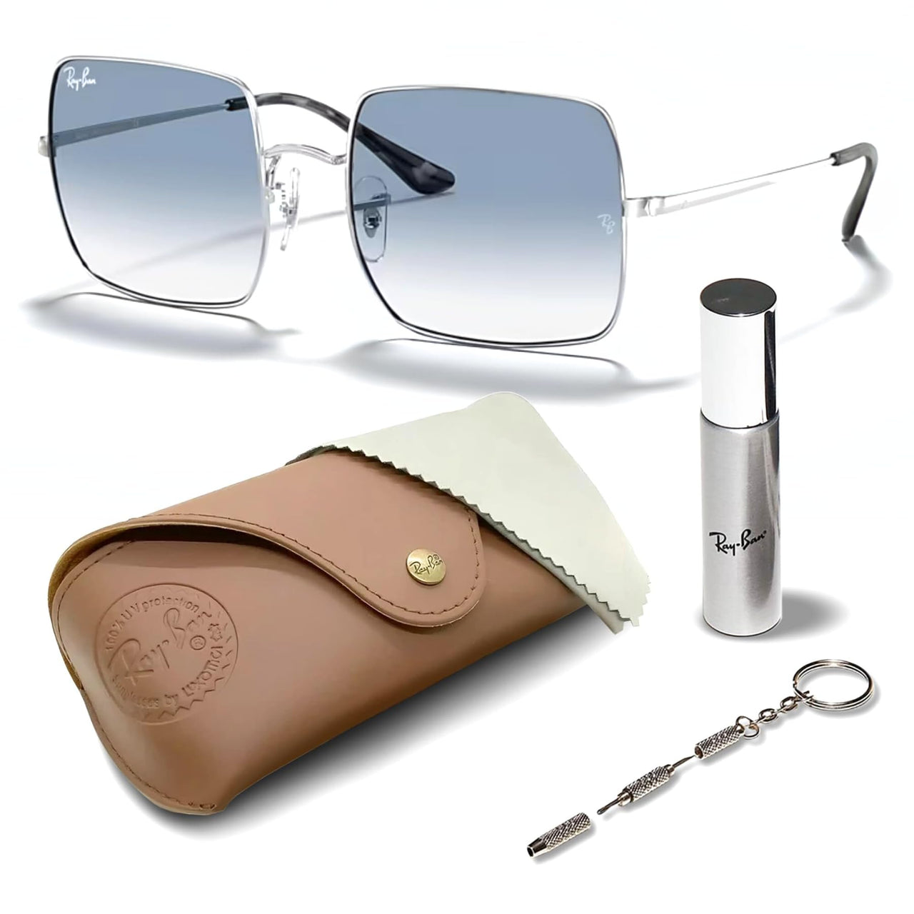 Ray-Ban RB1971 Square 1971 Classic Sunglasses for Men and Women- Timeless Classic Sun Glasses with Modern Elegance - Premium UV Protection - Designer Men's and Women's Sunglasses