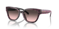 Thumbnail for Coach HC8379U Universal Fit Sunglasses, Ruby Pearl Signature C/Grey Rose Gradient, 54 mm