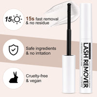 Thumbnail for Miuffue Eyelash Glue Remover 5ML Cluster Lash Remover for Individual False Lashes, Bond and Wispys, Gentle Non-irritating Mascara Wand