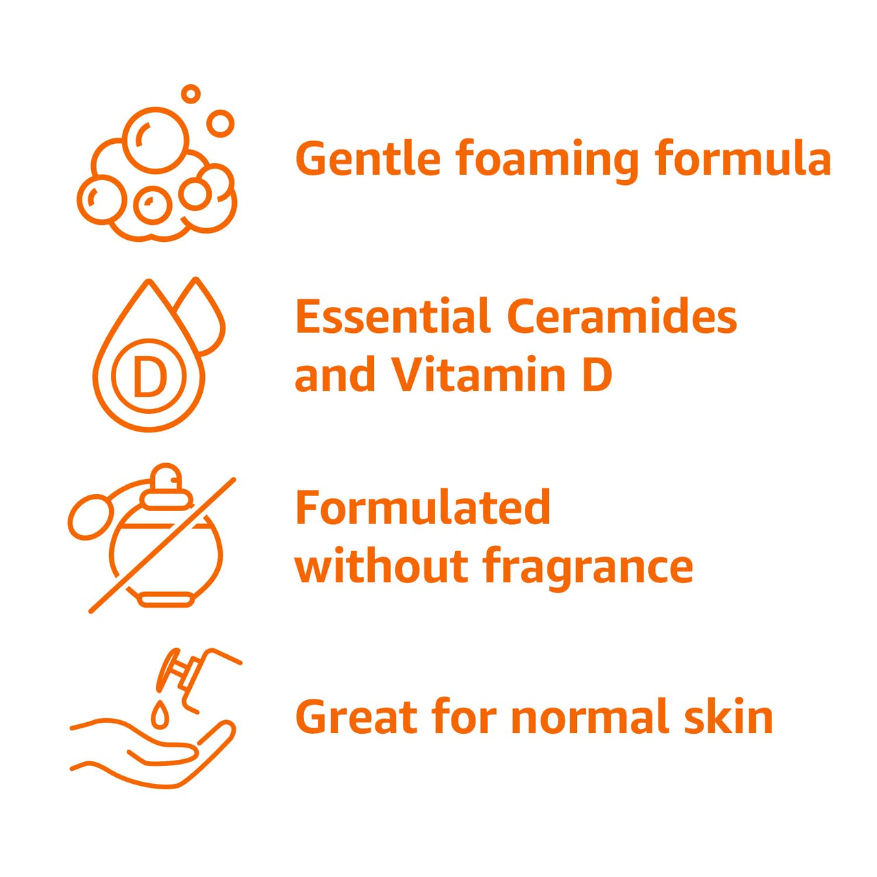 Amazon Basics Exfoliating Face Wash Cleanser, Renewing Salicylic Acid with Ceramides & Vitamin D, Foaming Formula, Smooths Skin, 8 fl oz