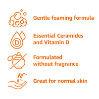 Thumbnail for Amazon Basics Exfoliating Face Wash Cleanser, Renewing Salicylic Acid with Ceramides & Vitamin D, Foaming Formula, Smooths Skin, 8 fl oz