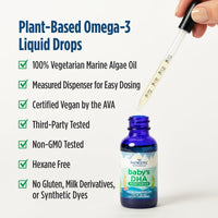 Thumbnail for Nordic Naturals Baby’s DHA Vegetarian, Unflavored - 1050 mg Plant-Based Omega-3-1 oz - Supports Brain & Vision Development in Babies - Non-GMO, Vegan - 15 Servings