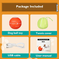 Thumbnail for PetDroid Interactive Dog Toys Dog Ball, [Newly Upgraded] Durable Motion Activated Automatic Rolling Ball Toys for/Small/Medium/Large Dogs,USB Rechargeable(Orange)