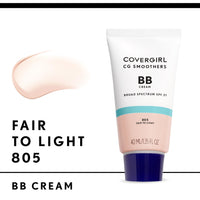 Thumbnail for COVERGIRL Smoothers Lightweight BB Cream, Fair to Light 805, 1.35 oz (Packaging May Vary) Lightweight Hydrating 10-In-1 Skin Enhancer with SPF 21 UV Protection