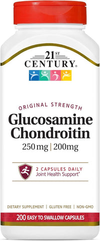 Thumbnail for 21st Century Glucosamine/Chondroitin, Original Strength, 200 Easy to Swallow Capsules